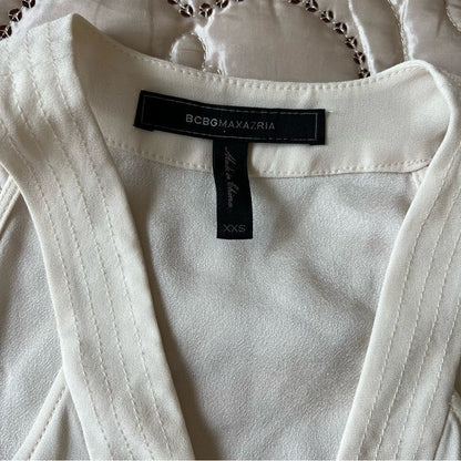 BCBGMaxazria Lace Up Tank Top Sleeveless Blouse Size XXS