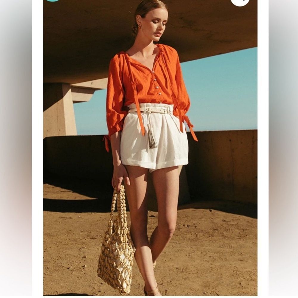 CLEOBELLA Rylan Blouse in Orange Size XS