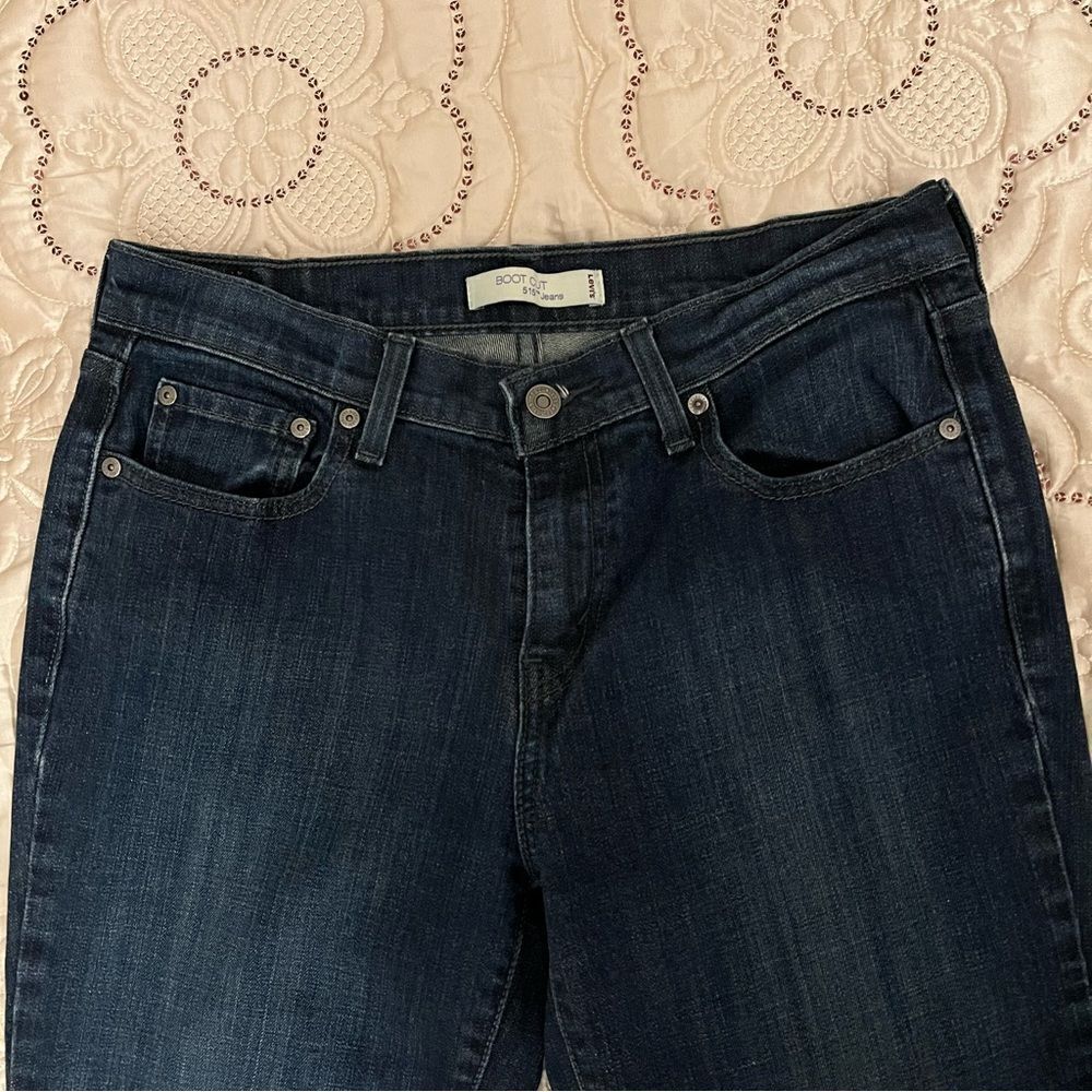 Levi’s 515 Boot Cut Dark Wash Denim Jeans Size 8