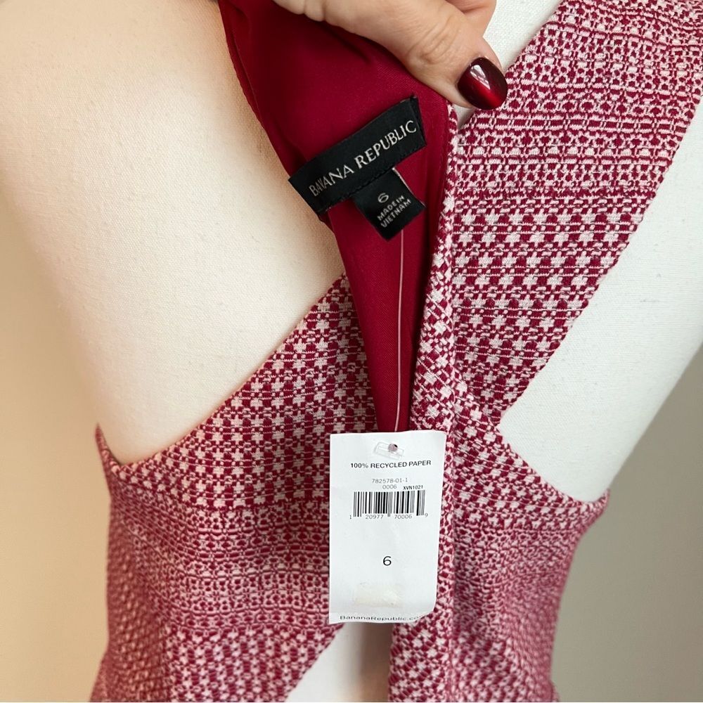 Banana Republic Jacquard Knit Mini Dress NEW Cross Back Size 6