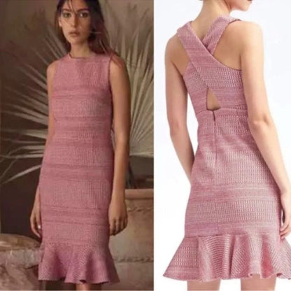 Banana Republic Jacquard Knit Mini Dress NEW Cross Back Size 6