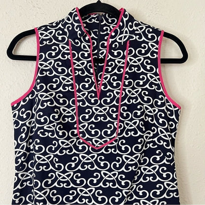 Vince Camuto Sleeveless Printed Mini Sheath Dress Size 2