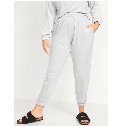 Old Navy High Waisted Luxe Velvet Jogger Sweatpants Size L