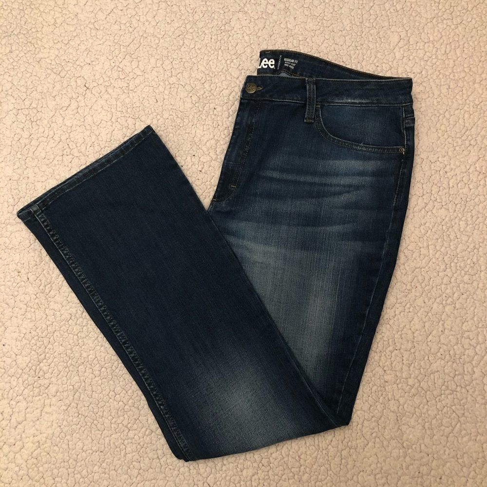 LEE Women’s Mid-rise Dark Wash Bootcut Jeans NEW Size 24 Medium