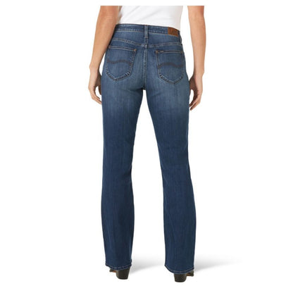 LEE Women’s Mid-rise Dark Wash Bootcut Jeans NEW Size 24 Medium