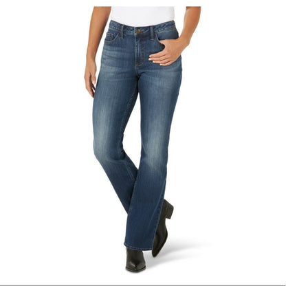 LEE Women’s Mid-rise Dark Wash Bootcut Jeans NEW Size 24 Medium