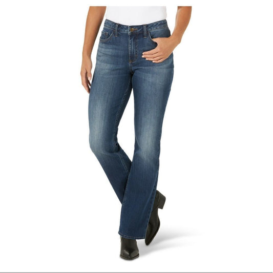 LEE Women’s Mid-rise Dark Wash Bootcut Jeans NEW Size 24 Medium