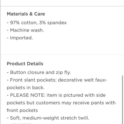 Old Navy Mid-Rise Bootcut Khakis Pants Size 0