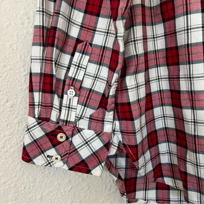 Talbots Classic Plaid Button Down Shirt Holiday NEW Plus Size 1X