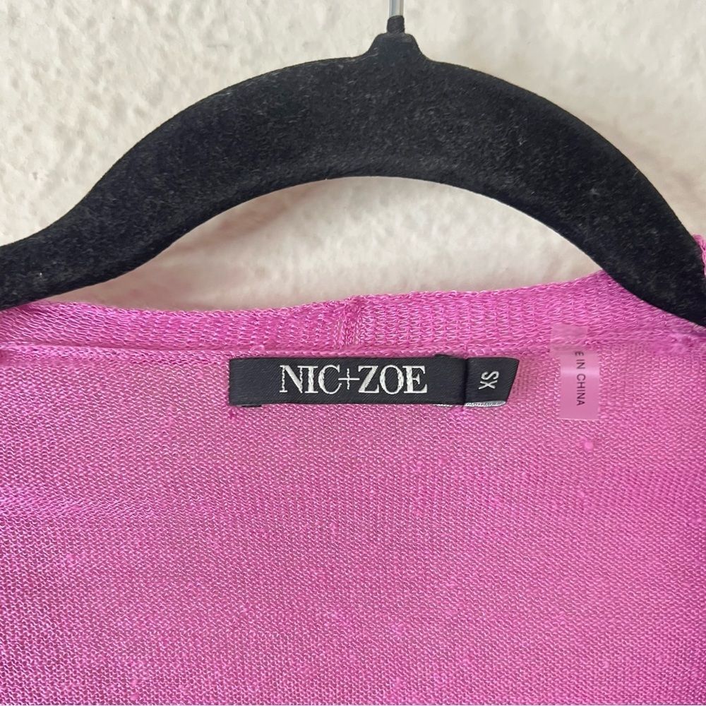Nic + Zoe Linen Cardigan Top NEW Size XS