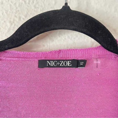Nic + Zoe Linen Cardigan Top NEW Size XS