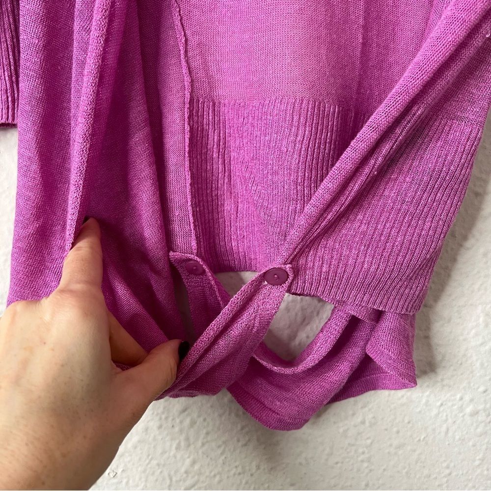 Nic + Zoe Linen Cardigan Top NEW Size XS