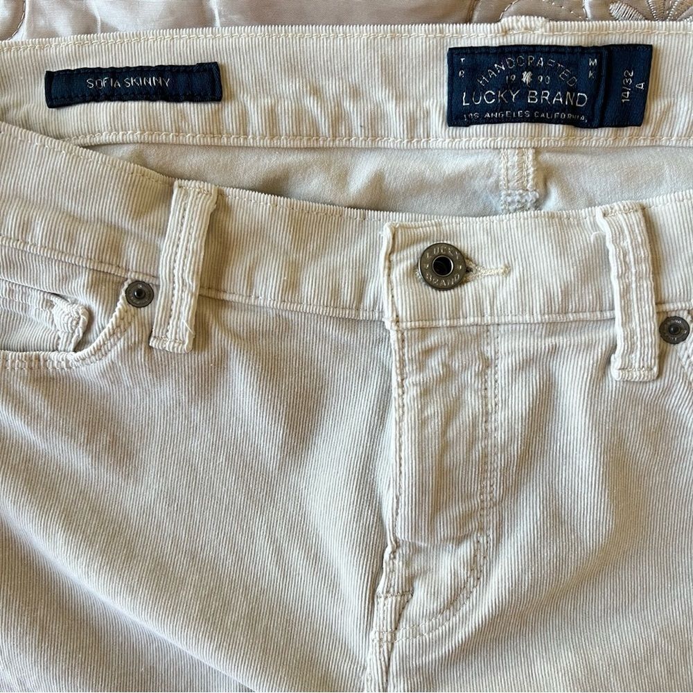 Lucky Brand Sofia Skinny Corduroy Pants Size 14/32