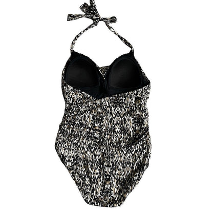 Badgley Mischka Zara Surplice Mio Halter One Piece Swimsuit Size 10