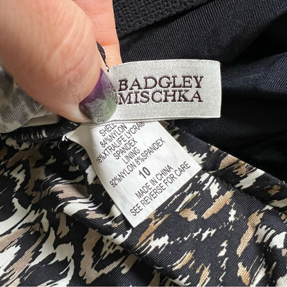 Badgley Mischka Zara Surplice Mio Halter One Piece Swimsuit Size 10