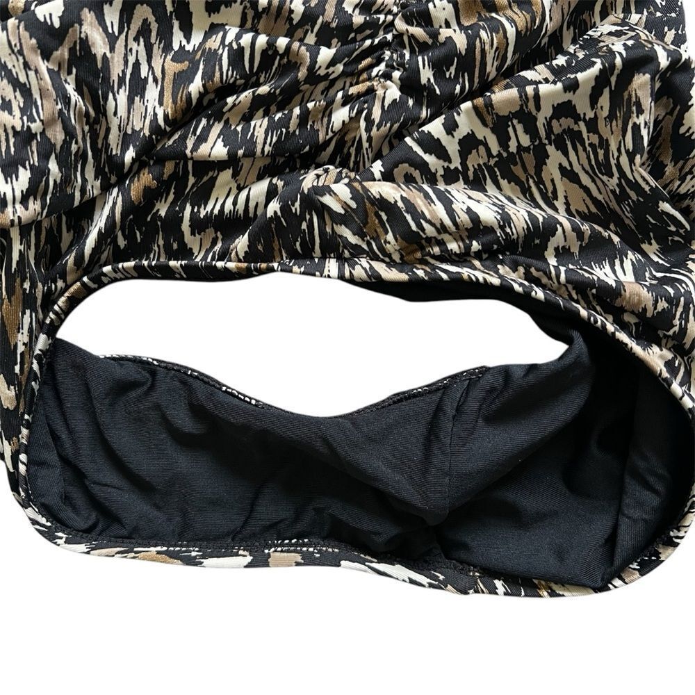 Badgley Mischka Zara Surplice Mio Halter One Piece Swimsuit Size 10