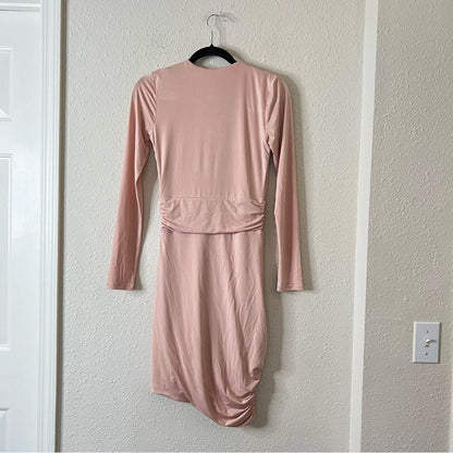 NBD Coco Dress In Off Slate NEW Size Small Long Sleeve Mini Bodycon Cocktail