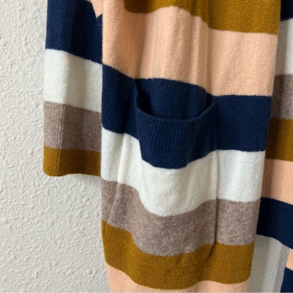 Madewell Kent Colorblock Wool Alpaca Cardigan NEW Plus Size 3X Bengali Indigo