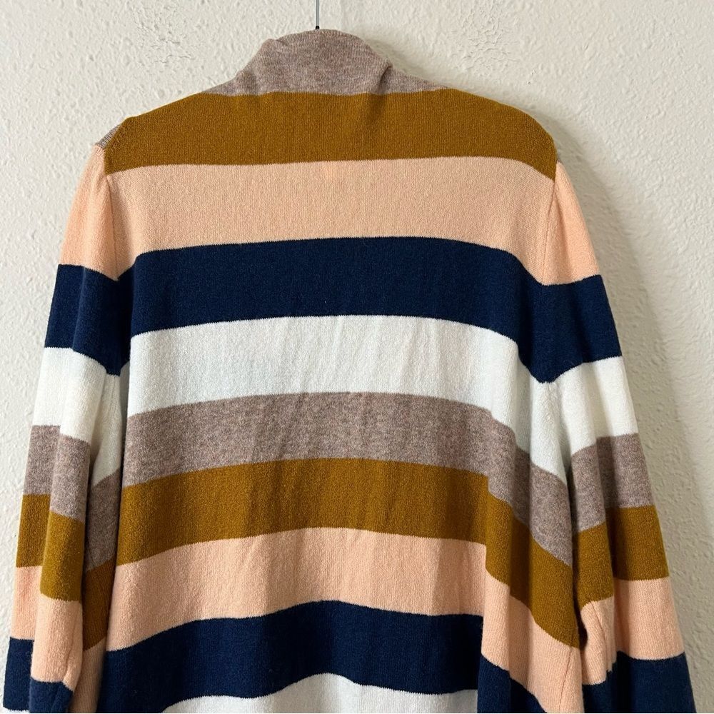 Madewell Kent Colorblock Wool Alpaca Cardigan NEW Plus Size 3X Bengali Indigo