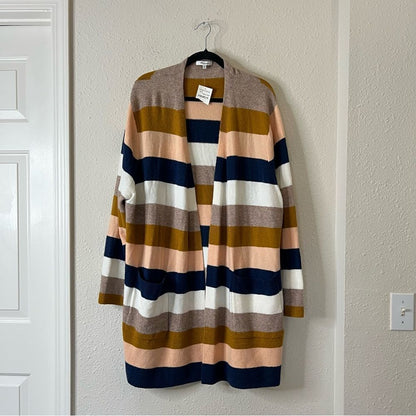 Madewell Kent Colorblock Wool Alpaca Cardigan NEW Plus Size 3X Bengali Indigo