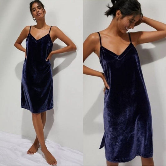 Anthropologie Shania Velvet Slip Mini Dress Size Small