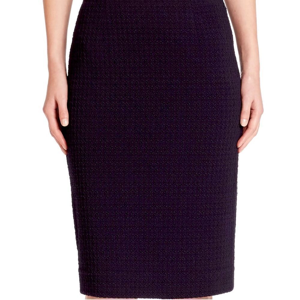 Nanette Lepore Textured Black Pencil Mini Skirt NEW Size