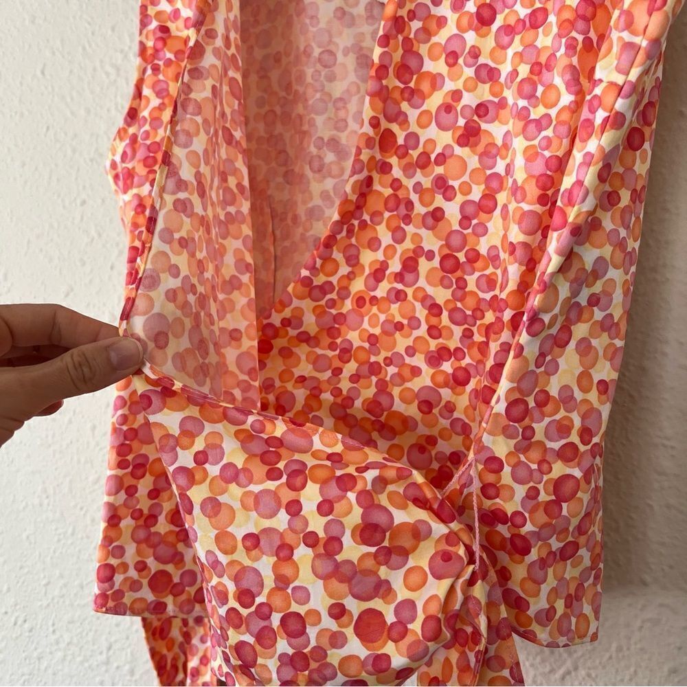 Talbots Sleeveless Wrap Blouse Shirt Top Cotton Size 10