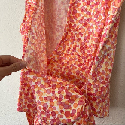 Talbots Sleeveless Wrap Blouse Shirt Top Cotton Size 10