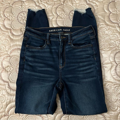 American Eagle Next Level Stretch Super Hi-Rise Dark Wash Jeggings