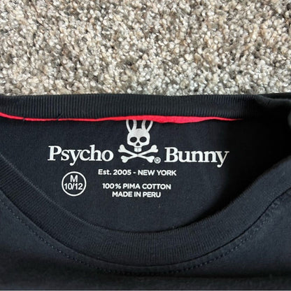 Psycho Bunny Kids  T-shirt Size M 10/12 %100 Cotton Short Sleeve