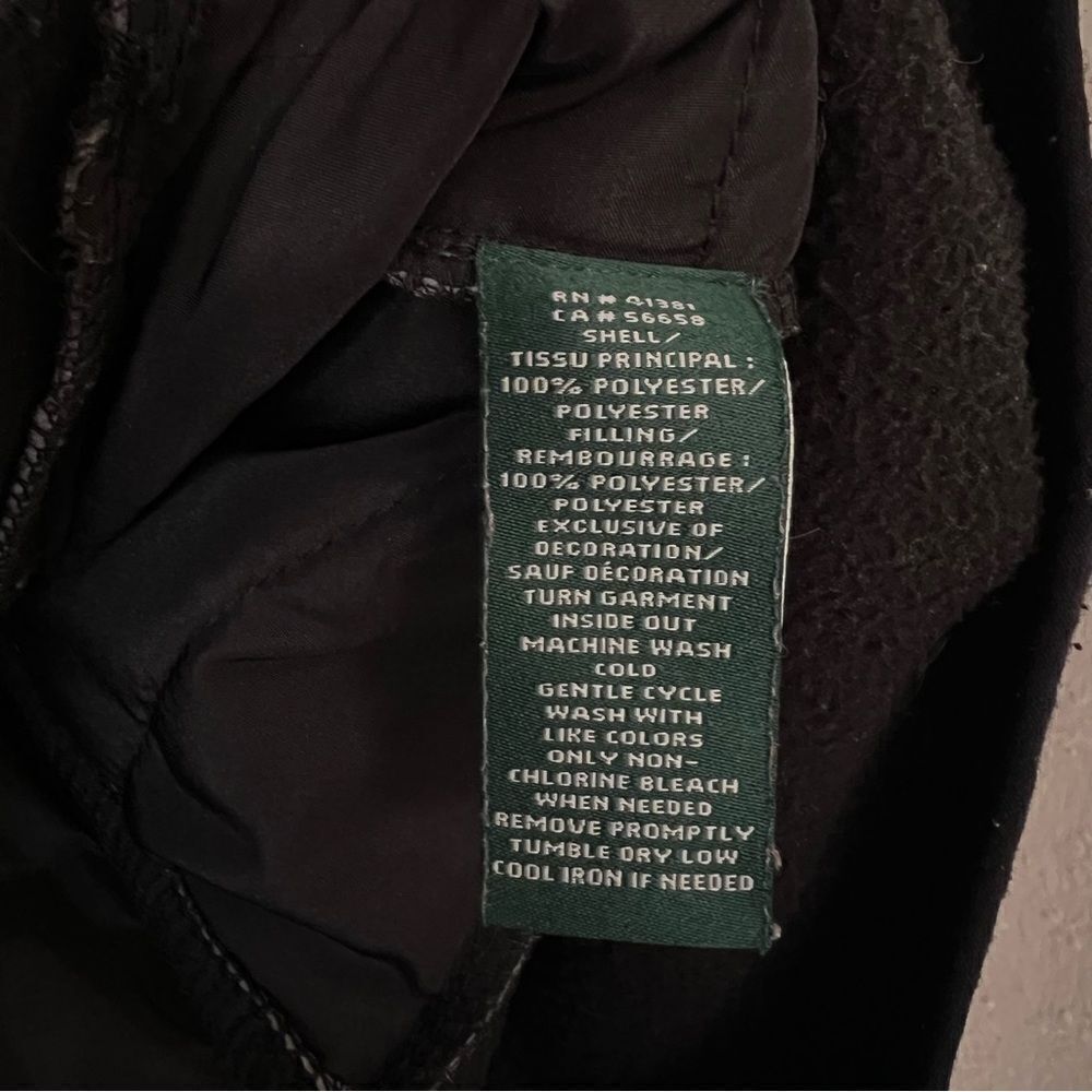 Lauren Ralph Lauren Zip Up Black Jacket Size Medium