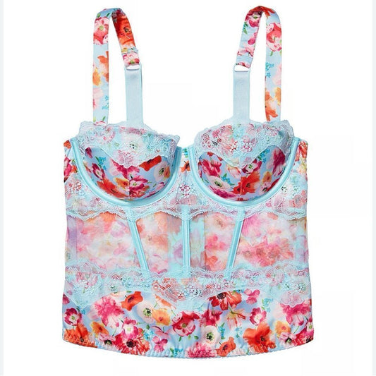 Victoria's Secret Very Sexy Floral Lace Balconette Corset Top NEW Size Medium