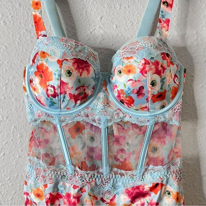 Victoria's Secret Very Sexy Floral Lace Balconette Corset Top NEW Size Medium