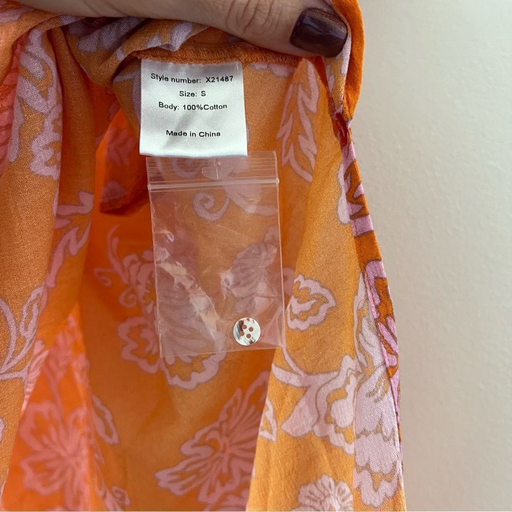 Xirena Mykah Floral Maxi Dress Coverup NEW Size Small Orange Purple