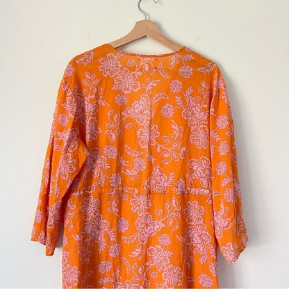 Xirena Mykah Floral Maxi Dress Coverup NEW Size Small Orange Purple