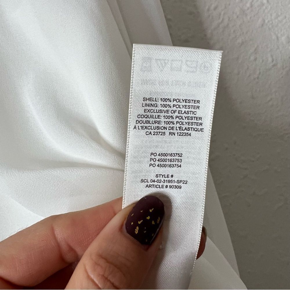 Aritzia Wilfred Valencia Blouse in White Size S Long Sleeve Chiffon