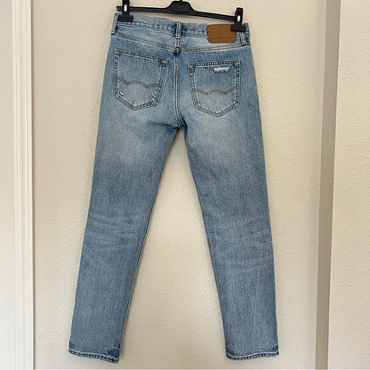 American Eagle Men’s Slim Straight Light Wash Distressed Jeans Size 28x30