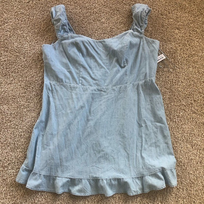 Old Navy Fit & Flare Puff-Sleeve Jean Mini Dress Plus Size 3X