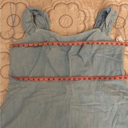 Old Navy Fit & Flare Puff-Sleeve Jean Mini Dress Plus Size 3X