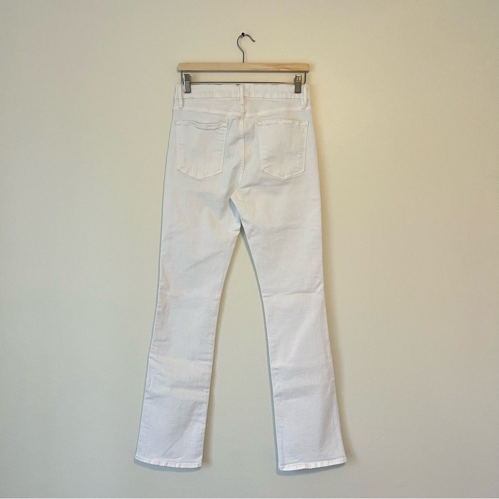 FRAME Le Mini Boot Jeans in White Size 28 Full Length