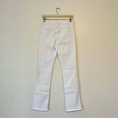 FRAME Le Mini Boot Jeans in White Size 28 Full Length