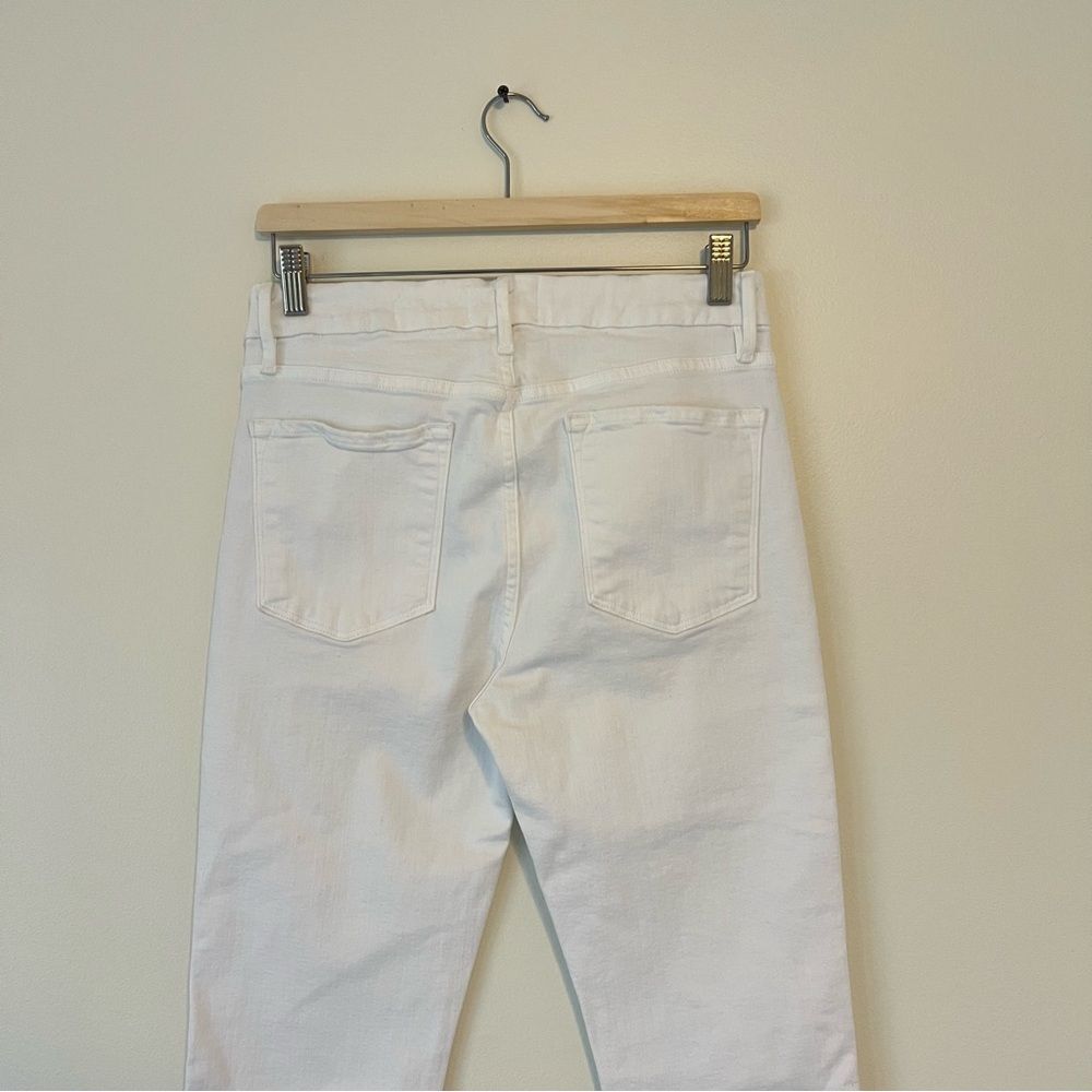 FRAME Le Mini Boot Jeans in White Size 28 Full Length