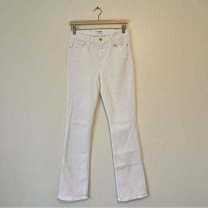 FRAME Le Mini Boot Jeans in White Size 28 Full Length