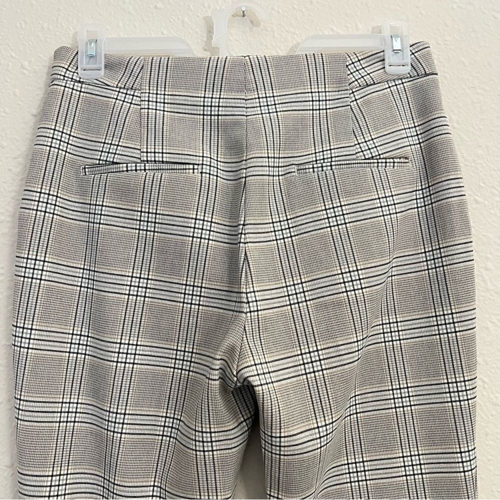 Zara Plaid Ankle Pants in Gray Size Large