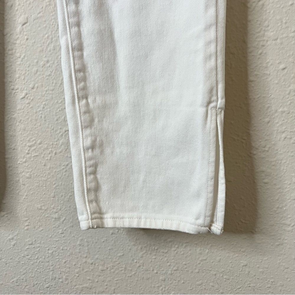 Good American Good Boy White Distressed Straight Jeans Size 2/26