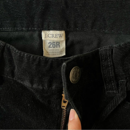 J. Crew City Fit Black Corduroy Pants Size 26R