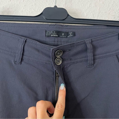 Prana Gray Halle Convertible Cargo Outdoor Pants Gray Size 8