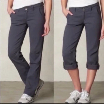 Prana Gray Halle Convertible Cargo Outdoor Pants Gray Size 8