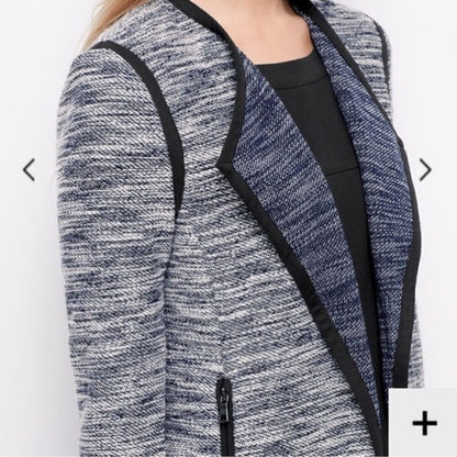 Ann Taylor Open Front Tweed Blazer Jacket Size Medium