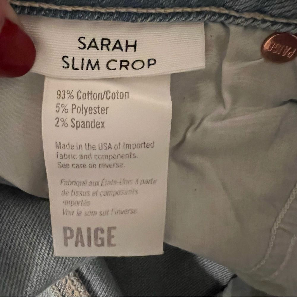 Anthropologie | Paige Sarah Ultra High-Rise Slim Jeans NWT Size 30